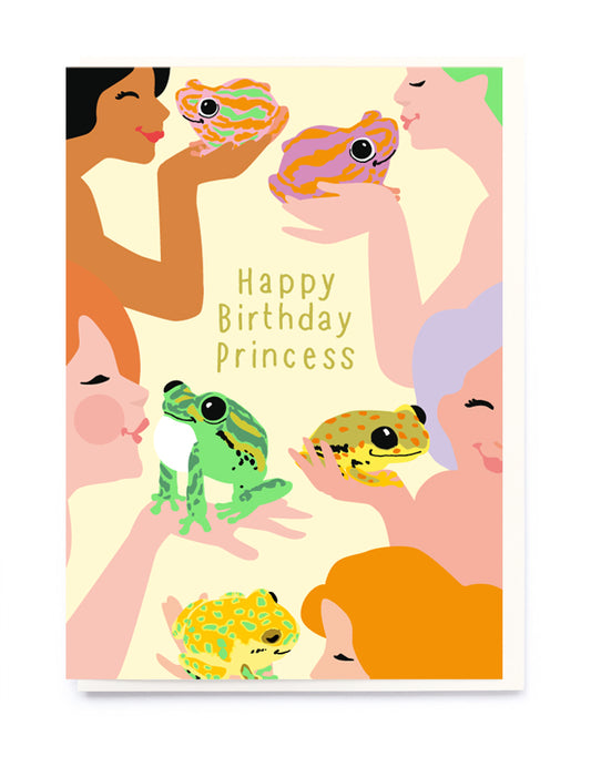 Kissing Frogs Card