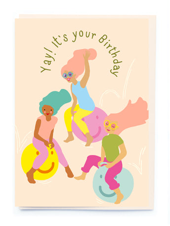 Space Hopper Girls Card