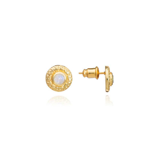 Azuni Luna Gemstone Stud Earrings Gold