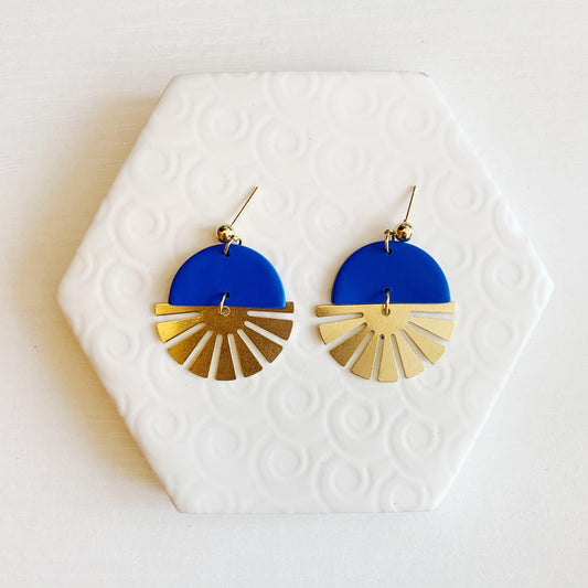 Kismet Klay Blue Half Moon & Brass Half Sun