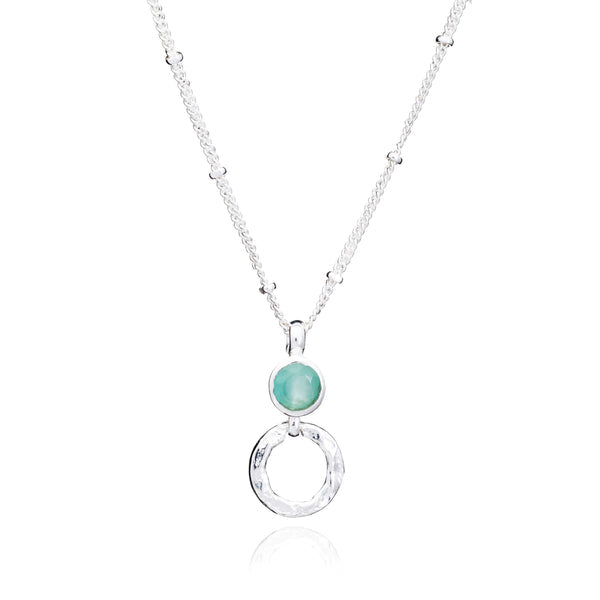 Azuni Larissa Gemstone Necklace Silver