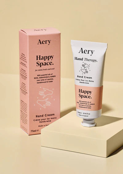 Aery Happy Space Hand Cream - Rose Geranium & Amber