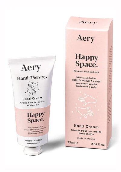 Aery Happy Space Hand Cream - Rose Geranium & Amber